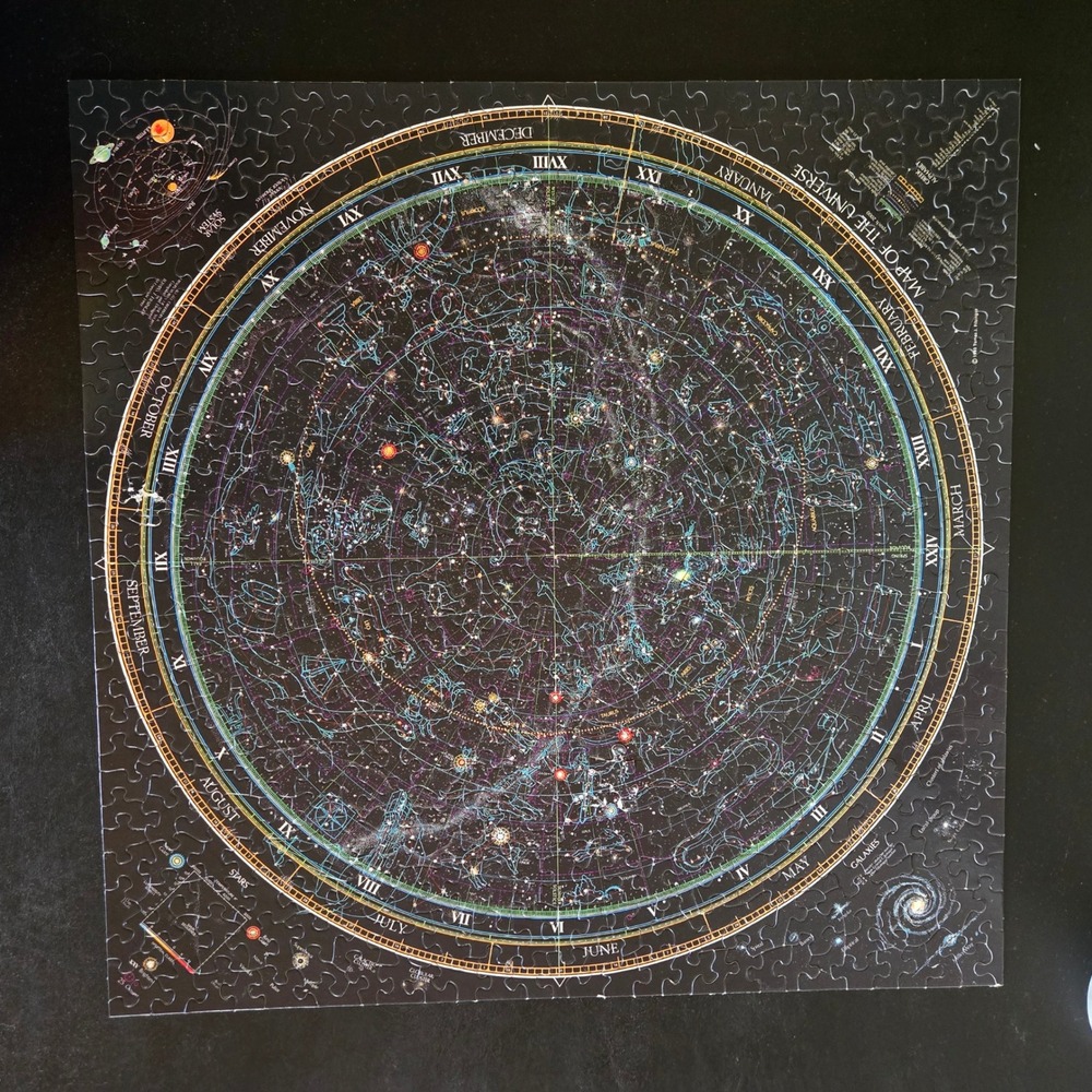 Springbok Map of the Universe 500 Piece Jigsaw Puzzle Celestial 1980 PZL2478